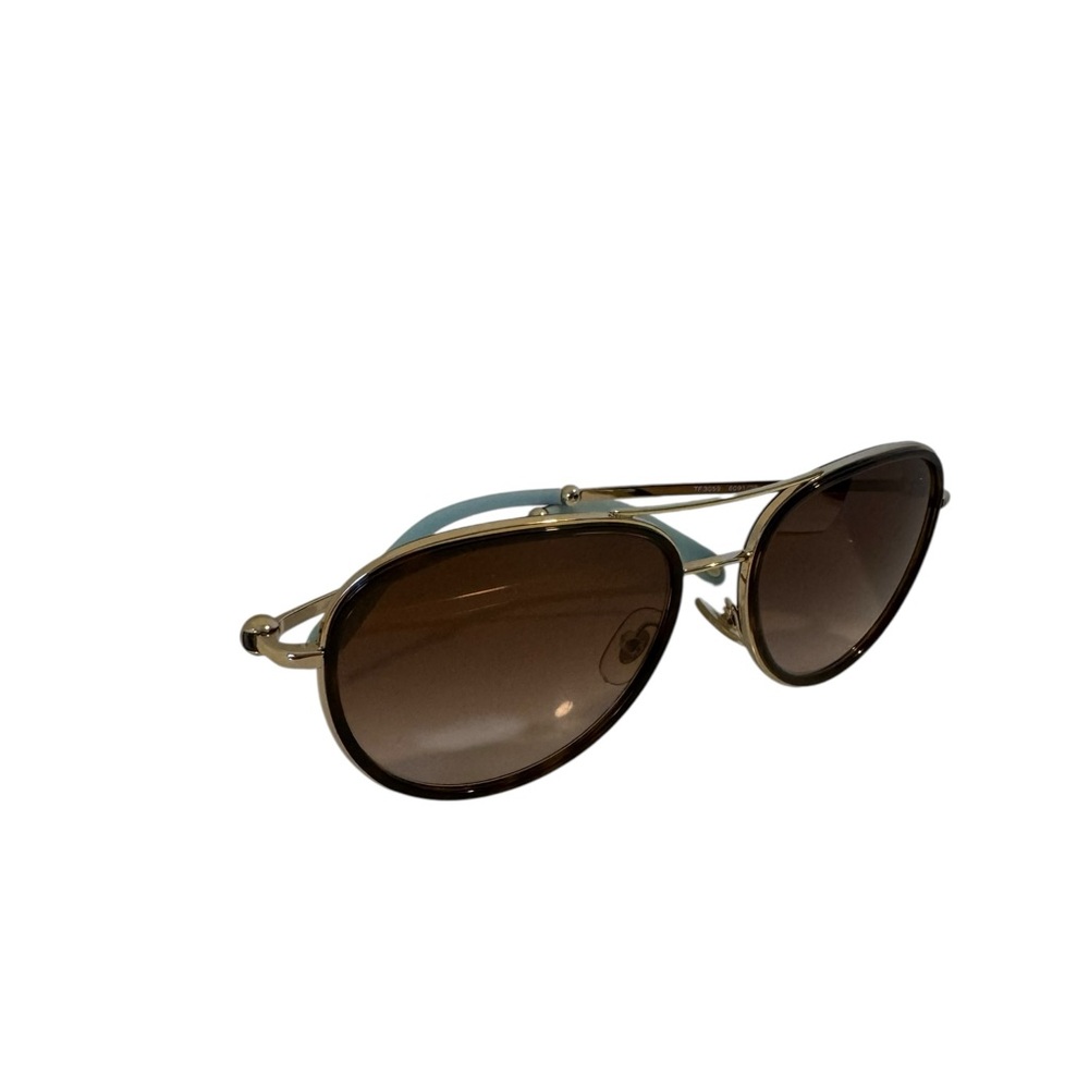 Tiffany & Co. TF3059 6091/3B Pilot Sunglasses for Women Havana & Pale Gold